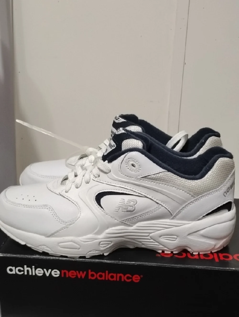 New Balance Kids White and Black Lace-Up Sneakers‎